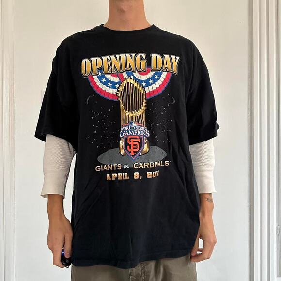 Vintage San Francisco Giants World Series Baseball MLB Top - Picture 4 of 5